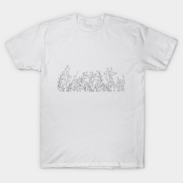 Wildflower Meadow T-Shirt by Sandra Herrgott